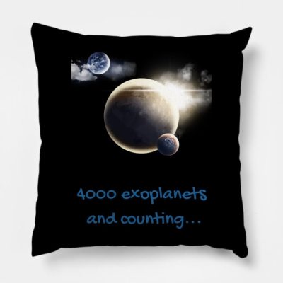 4000 Exoplanets And Counting Astronomy Throw Pillow Official Astronomy Merch
