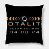 North America Solar Eclipse 2024 Totality Premium  Throw Pillow Official Astronomy Merch