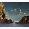 Saturn From Titan Tapestry Official Astronomy Merch