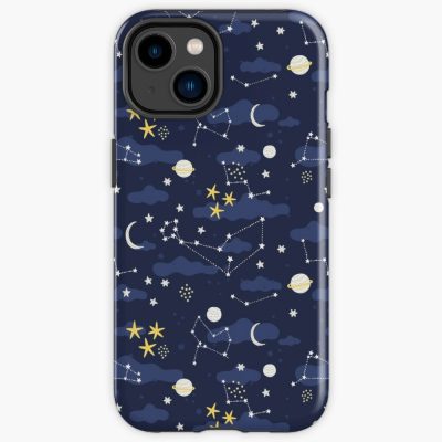 Galaxy - Cosmos, Moon And Stars. Astronomy Pattern. Cute Cartoon Universe Design. Iphone Case Official Astronomy Merch