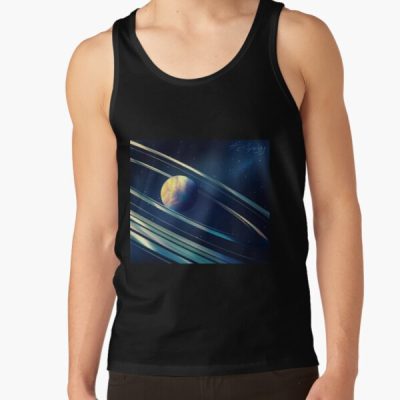 Planet With Rings Digital Print Tank Top Official Astronomy Merch