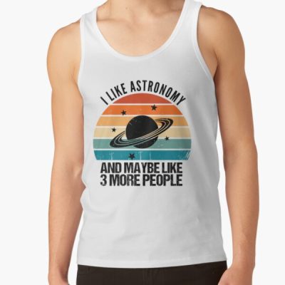I Like Astronomy And Maybe Like 3 People, Retro Vintage Sunset Astronomy Quote Tank Top Official Astronomy Merch