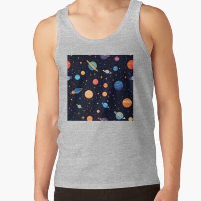 Floating Planets Galaxy And Stars - Pattern For Kids & Astronomy Lover Tank Top Official Astronomy Merch