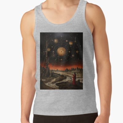 Fantasy Ancient Astronomy Map, Celestial Map, Medieval Art Tank Top Official Astronomy Merch