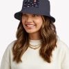 Planets And Spaceships In Space Pixel Art - Gift For Astronomy Lover Bucket Hat Official Astronomy Merch