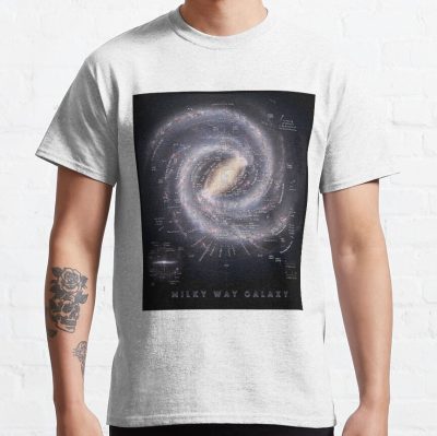 Milky Way Galaxy Map Hd T-Shirt Official Astronomy Merch