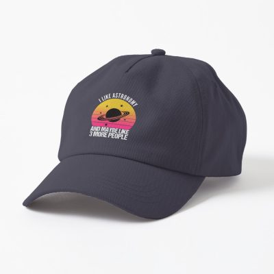 I Like Astronomy And Maybe Like 3 People, Funny Astronomy Retro Vintage Sunset Cap Official Astronomy Merch