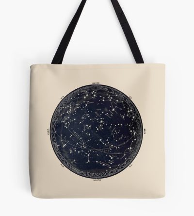 Antique Map Of The Night Sky, 19Th Century Astronomy Tote Bag Official Astronomy Merch
