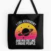 I Like Astronomy And Maybe Like 3 People, Funny Astronomy Retro Vintage Sunset Tote Bag Official Astronomy Merch