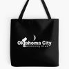 Official Oklahoma City Astronomy Club Logo (White On Black) Tote Bag Official Astronomy Merch