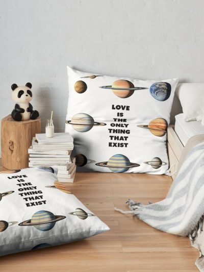 Celestial Love Feathers Throw Pillow Official Astronomy Merch