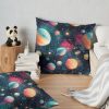 Colorful Cosmos And Its Planets Throw Pillow Official Astronomy Merch