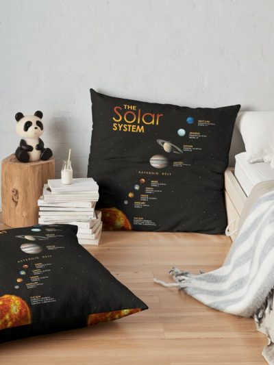 The Solar System Throw Pillow Official Astronomy Merch