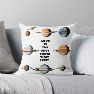 Celestial Love Feathers Throw Pillow Official Astronomy Merch
