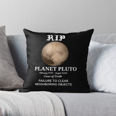 Rip Planet Pluto Throw Pillow Official Astronomy Merch