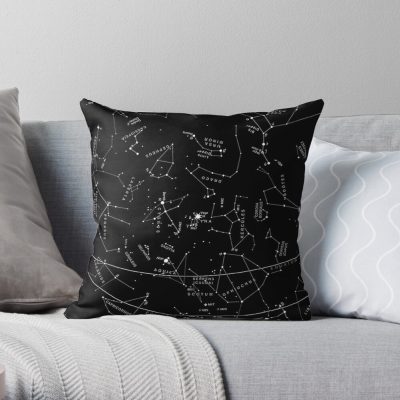 Constellations Throw Pillow Official Astronomy Merch