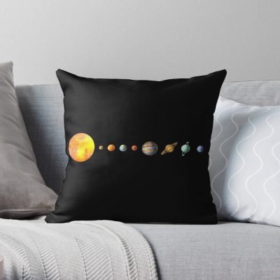 The Solar System Throw Pillow Official Astronomy Merch