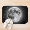 Bright, Beautiful Full Moon And Stars Photo Bath Mat Official Astronomy Merch