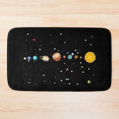 Planets Of Solar System Parade Bath Mat Official Astronomy Merch