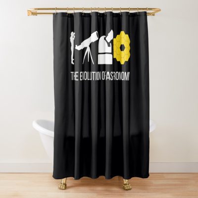 The Evolution Of Astronomy James Webb Telescope Shower Curtain Official Astronomy Merch