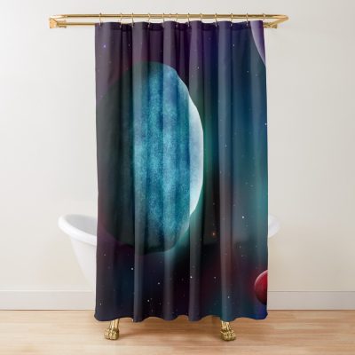 Cold Galaxy Shower Curtain Official Astronomy Merch