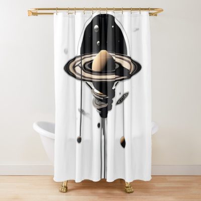Planet Saturn Shower Curtain Official Astronomy Merch
