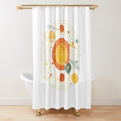 Solar System Shower Curtain Official Astronomy Merch
