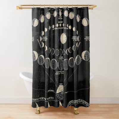 Venus And Mercury (C.1855). Vintage Plaque, Restored By Mindthecherry Shower Curtain Official Astronomy Merch