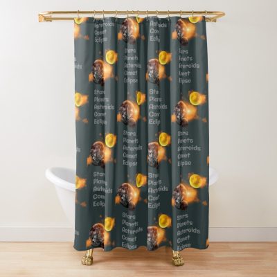 Astronomy Space Acronym Shower Curtain Official Astronomy Merch