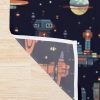 Planets And Spaceships In Space Pixel Art - Gift For Astronomy Lover Shower Curtain Official Astronomy Merch