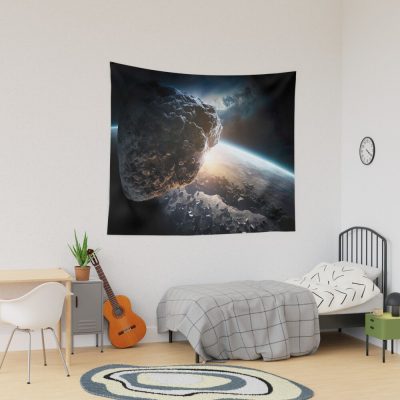 Asteroid View Of Earth Tapestry Official Astronomy Merch