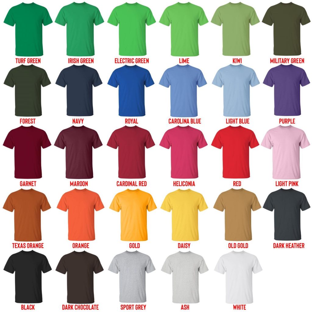 t shirt color chart - Astronomy Gifts